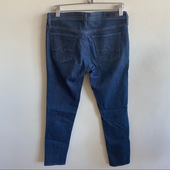 AG Adriano Goldschmied Skinny Polka Dot Jeans AG Dotted Stevie Ankle Jeans - Picture 7 of 8